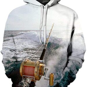 Sudadera para niño con dibujo impreso en 3D de pesca