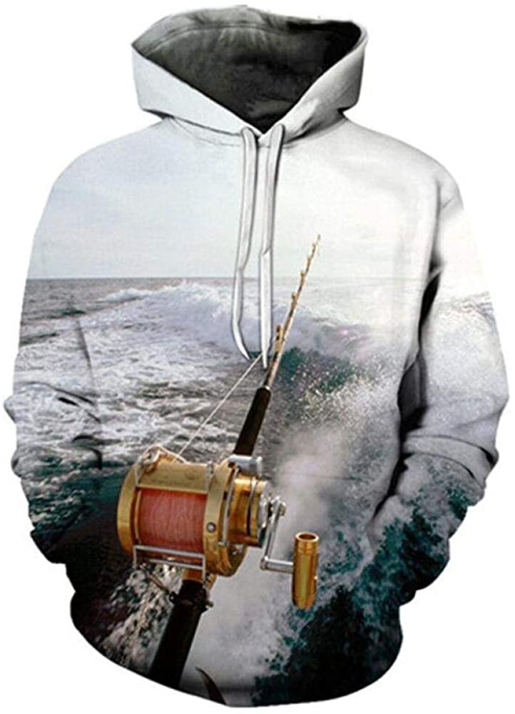 Sudadera para niño con dibujo impreso en 3D de pesca