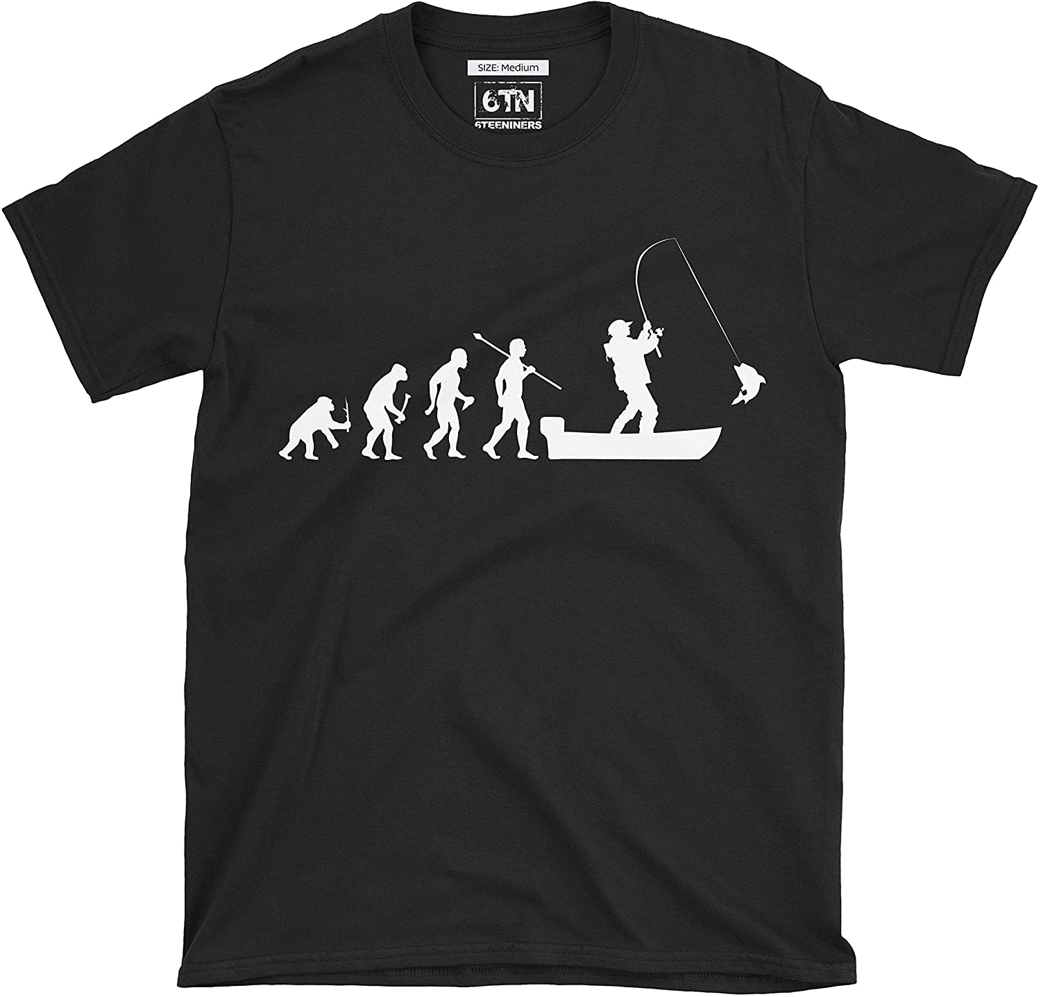 Camiseta negra evolucion del hombre
